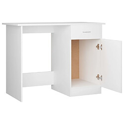 Maison Chic Bureau,Table de travail,bureau de travail pour chambre Blanc 100x50x76 cm Bois d'ingénierie -GKD69262 pas cher