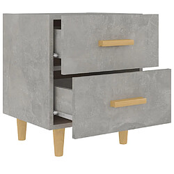 Acheter vidaXL Tables de chevet 2 pcs Gris béton 40x35x47,5 cm