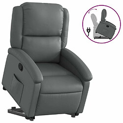 Maison Chic Fauteuil Relax pour salon, Fauteuil inclinable Gris Similicuir -GKD70294