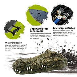 Universal 2.4G 15Km/h RC Boat Simulation Crocodile Head(Vert) pas cher