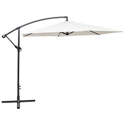 vidaXL Parasol de jardin en porte-à-faux 3 m blanc sable