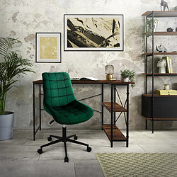 Acheter ML-Design 3x Chaise de bureau pivotante à 360° vert en velours tabouret pour salon travail