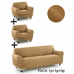 Housse de canapé Sofakover Pocket Trio Romeo 3 Unités - Or