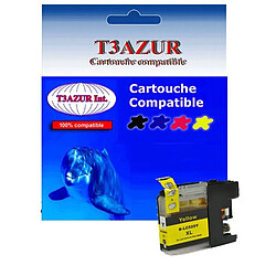 T3AZUR - Cartouche compatible Brother LC525XL (LC525XLY) Jaune 