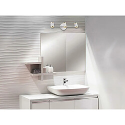 Vente-Unique Applique de salle de bain LED en aluminium 3 spots - L. 45 cm - Blanc et doré - ASHFORD