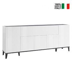 Ahd Amazing Home Design Buffet 200x40cm Design 5 Portes Compartiment Rabattable Entrée Salon Stephanie