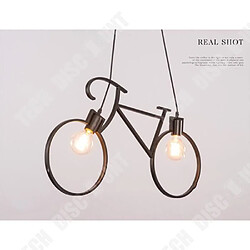 Acheter Tech Discount TD® Lustre à bicyclette éclairage lampe suspension/ Décoration Vintage/Lampe E27 lumières décoratives Lustre fer forgé vintage le