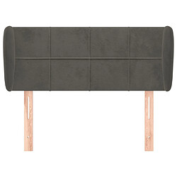 Avis Maison Chic Tête de lit moderne avec oreilles pour chambre - Décoration de lit Gris foncé 93x23x78/88 cm Velours -MN42617