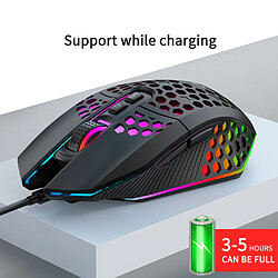 Universal Souris gaming sans fil X801 Conception de drone creux cellulaire Transmission sans fil USB 10M Souris gaming professionnelle RVB pas cher