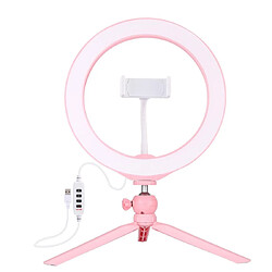 Yonis Anneau Lumière LED 10,2'' Photo Selfie 10,2 pouces Pouces Anneau Lumineux 10,2'' Selfie Vlogging Photographie Trépied et Clip Téléphone Rose 10,2 pouces Pouces Rose YONIS