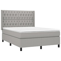 Acheter Sommier à lattes et matelas LED,Cadre à lattes de lit pour Adulte Gris clair 140x190 cm Tissu -MN21665