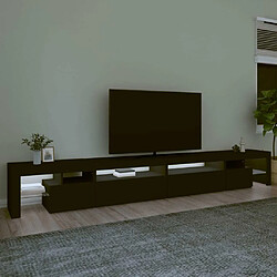 Avis Maison Chic Meuble TV avec lumières LED, Banc TV pour salon, Meuble de rangement Noir 290x36,5x40 cm -GKD82696