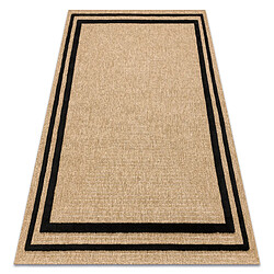 RUGSX Tapis SPARK 0687 beige noir - Cadre, sisal, structurel 120x170 cm 