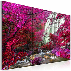 Paris Prix Tableau Imprimé Beautiful Waterfall : Pink Forest 60 x 90 cm