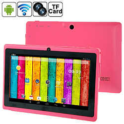 Wewoo Tablette Tactile Magenta 7 pouces Tactile, 512 Mo + 4 Go, Android 4.2.2, 360 degrés de rotation du menu, Allwinner A33 Quad-core, Bluetooth, WiFi