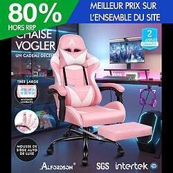 ALFORDSON Chaise de Jeu Siège de Bureau Repose-pieds Racing Siège en Cuir PU