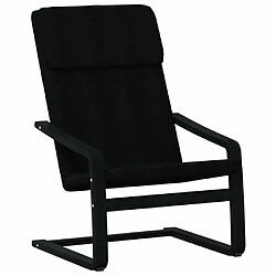 Maison Chic Chaise de relaxation | Fauteuil relax avec repose-pied Noir Tissu -GKD54390 pas cher