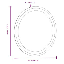 vidaXL Miroir de salle de bain à LED 50 cm rond pas cher