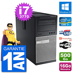 PC Tour Dell 7010 Intel Core i7-3770 RAM 16Go Disque Dur 500Go Windows 10 Wifi · Occasion 