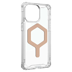 Coque MagSafe UAG pour iPhone 15 Pro Max Fine Transparent et Rose série Plyo