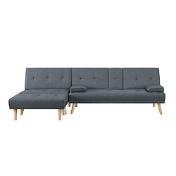 Concept Usine Canapé scandinave convertible et modulable 5 places en tissu gris STOCKHOLM 