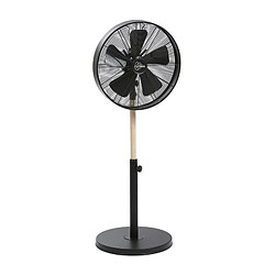 Farelek CALIFORNIA Noir & Bois - Ventilateur sur pied Ø40cm 50W oscillant