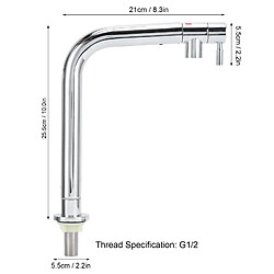 ComfortXL Robinet de cuisine g1/2 à eau froide avec bec verseur rétractable