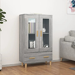 vidaXL Buffet Sonoma gris 70x31x115 cm Bois d'ingénierie