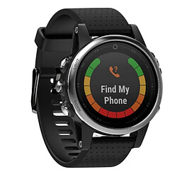 Wewoo Bracelet pour montre connectée Dragonne rapide en silicone amovible Fenix 5S 20mm Noir