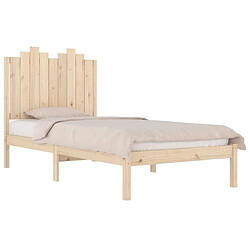 Avis Maison Chic Lit Moderne Chambre - Cadre/structure de lit pour adulte Bois de pin massif 100x200 cm -MN36391