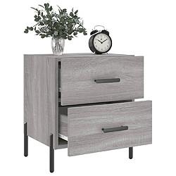 Avis vidaXL Tables de chevet 2 pcs sonoma gris 40x35x47,5 cm