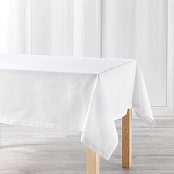 Douceur D'Interieur Nappe coton unie Charline - 150 x 200 cm - Blanc