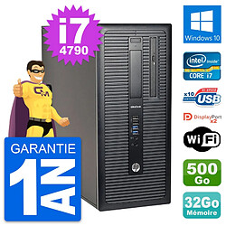 PC Tour HP EliteDesk 800 G1 Intel i7-4790 RAM 32Go Disque 500Go Windows 10 Wifi · Occasion 