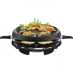 Appareil a Raclette MOULINEX RE151812 multifonctions plancha et crepes 6 Personnes Noir