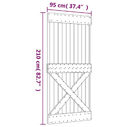 vidaXL Porte NARVIK 95x210 cm bois massif de pin pas cher