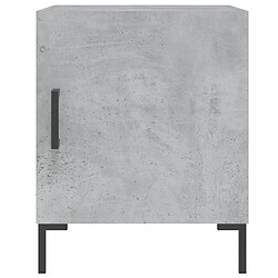 Avis vidaXL Tables de chevet 2 pcs gris béton 40x40x50 cm bois d’ingénierie