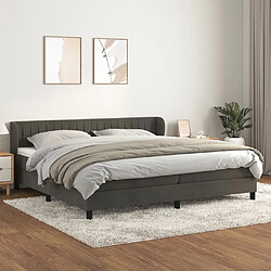 vidaXL Sommier à lattes de lit et matelas Gris foncé 200x200cm Velours 