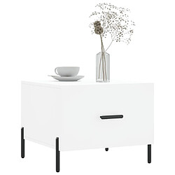 Avis Maison Chic Lot de 2 Tables basses,Table Console pour salon blanc 50x50x40 cm bois d'ingénierie -MN71554