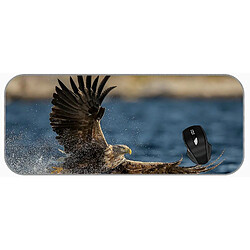 Universal (750x300x3) Tampon de souris de jeu grand xxl Animal Eagle Water Fleur