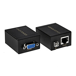 Wewoo Extenseur VGA Convertisseur de signal VGA vers RJ45 Transmetteur de + Récepteur Câble Ethernet, Distance de transmission: 60m