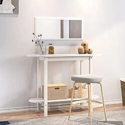 vidaXL Table console Blanc 110x40x80 cm Bois massif de pin 