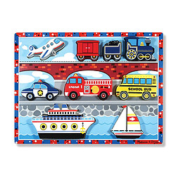 Melissa & Doug MELISSA + DOUG Puzzle a Grosses Pieces En Bois - Vehicules MELISSA & DOUG Puzzle a Grosses Pieces En Bois - Véhicules