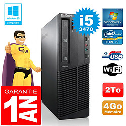 PC Lenovo M92p SFF Core I5-3470 Ram 4Go Disque 2 To Graveur DVD Wifi W7 · Occasion 