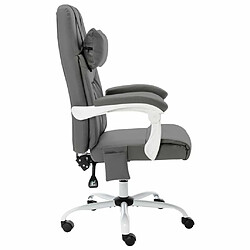 Avis Maison Chic Chaise Gaming | Chaise de bureau Ergonomique Fauteuil de massage Gris Similicuir -GKD84301