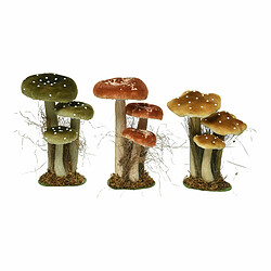 BigBuy Christmas Figurine Décorative Champignons 14 x 18 x 26 cm 