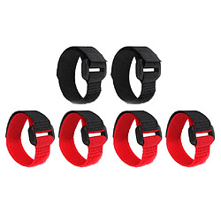 6pcs Collier De Coq No-Crow No Crow Noise Neck Belt Pour Coq Noir + Rouge