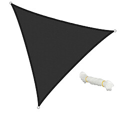 Ecd Germany Voile d'ombrage protection UV auvent toile parasol 3,6x3,6x3,6 m anthracite