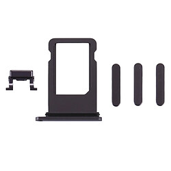 Wewoo Pour iPhone 8 Plus Porte-Cartes gris + Touche de Contrôle du Volume + Bouton d'Alimentation + de Vibrateur de l'Interrupteur de Mute pièce détachée