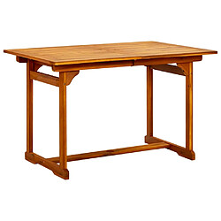 Avis vidaXL Table à dîner de jardin (120-170)x80x75 cm Bois d'acacia massif