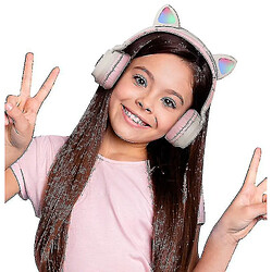 Avis Universal Casque casque Caterpillar pliable enfant bluetooth 5.0 (violet et rose)